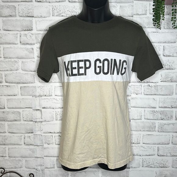 LCW Casuals ‘Keep Going’ Color block Tshirt Shirt Size Medium - Picture 1 of 5
